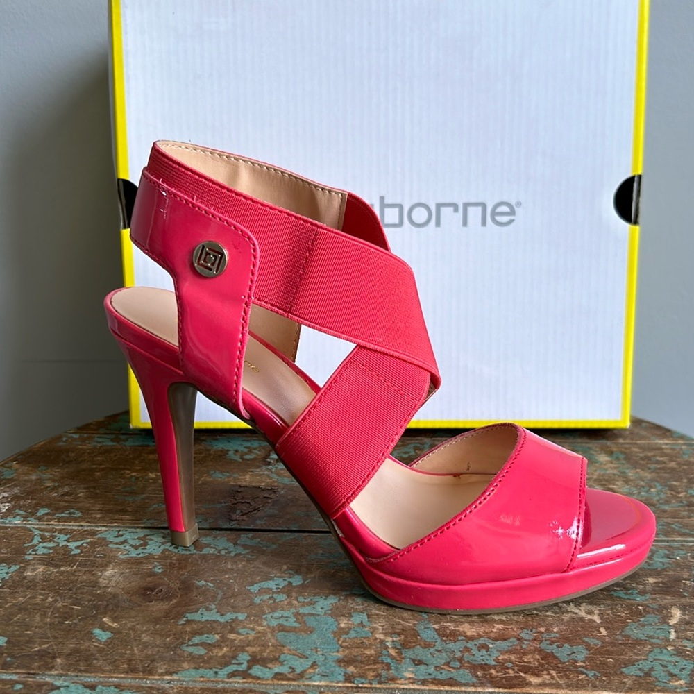 NEW Liz Claiborne Coral Strappy Heels